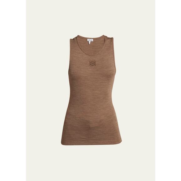 Loewe 'Anagram' Brown Wool Tank Top Size S - Picture 1 of 5